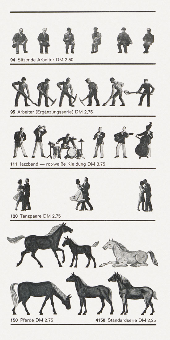 Seite 6 Preiser Figuren Auswahl 1966