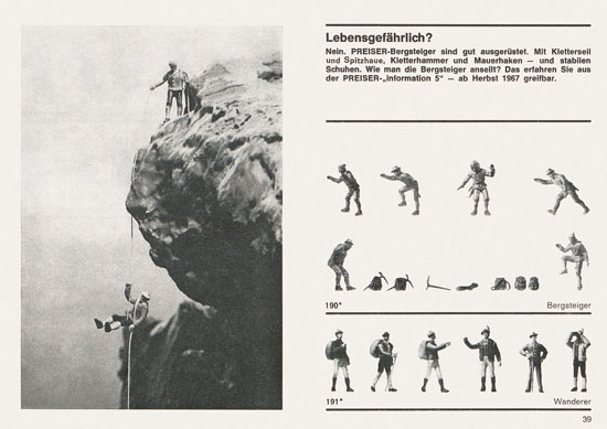 Seite 39 Preiser Katalog 1967-1968