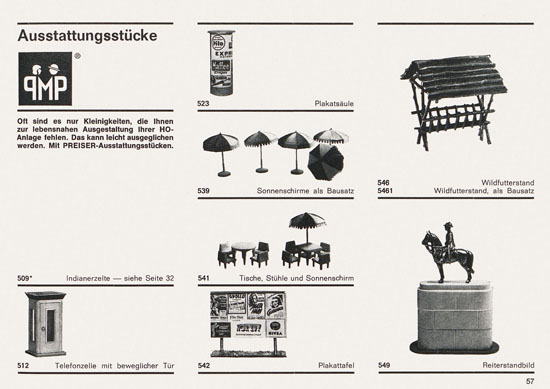 Seite 57 Preiser Katalog 1967-1968