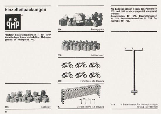 Seite 58 Preiser Katalog 1967-1968