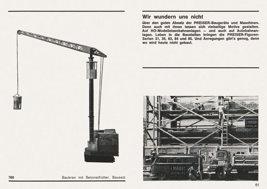 Seite 61 Preiser Katalog 1967-1968