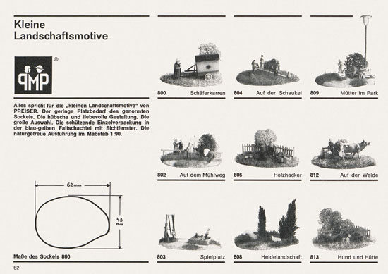 Seite 62 Preiser Katalog 1967-1968