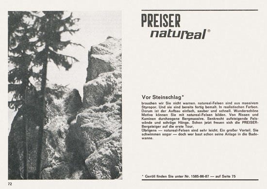 Seite 72 Preiser Katalog 1967-1968