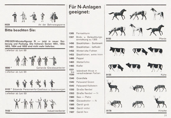 Preiser Katalog 1969-1970