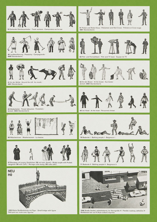 Preiser H0-Figuren Auswahl 1972