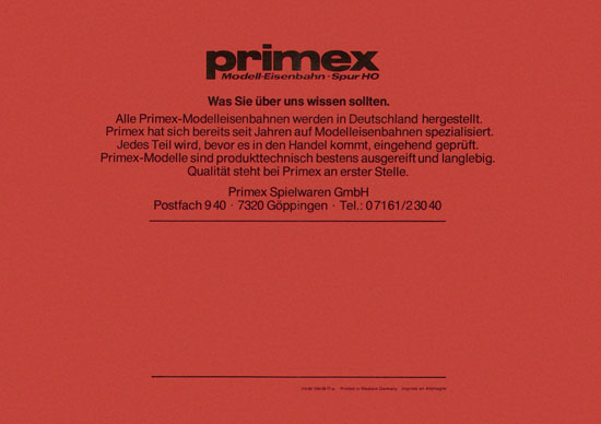 Primex Katalog 1977