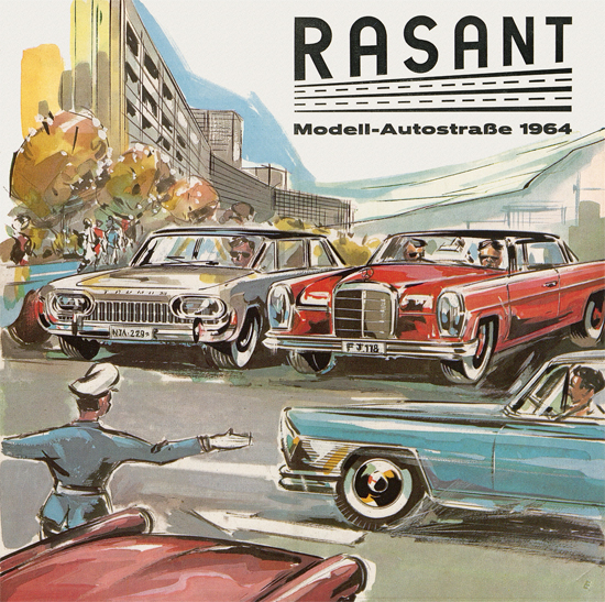 Rasant Modell-Autostraße 1964