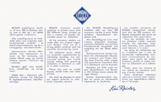 Reisler Katalog 1955