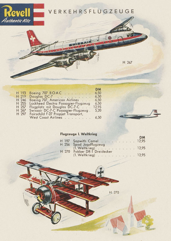 Revell Plastikbausätze Katalog 1960