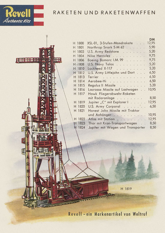 Revell Plastikbausätze Katalog 1960