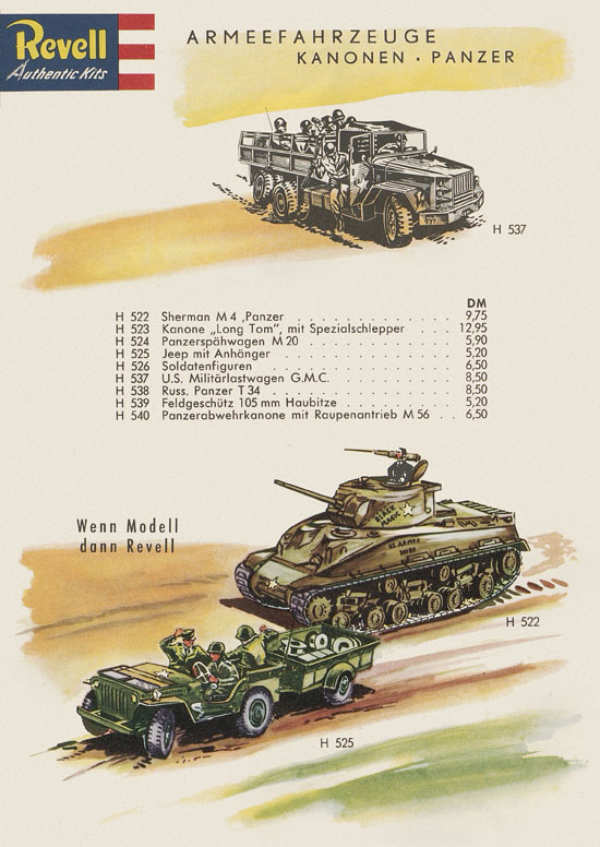 Revell Plastikbausätze Katalog 1960