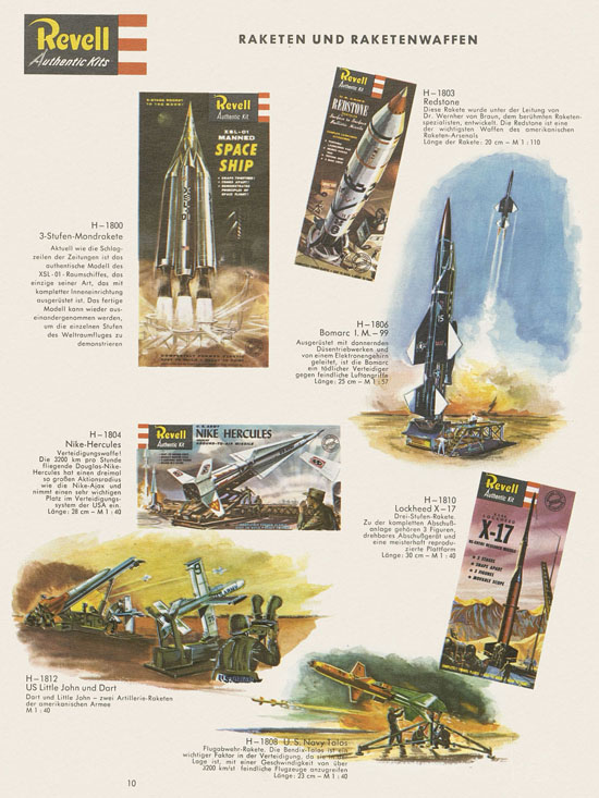 Revell Hobby Modelle Katalog 1964