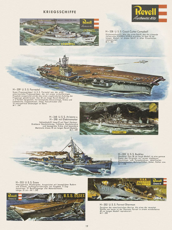 Revell Hobby Modelle Katalog 1964