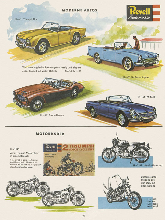 Revell Hobby Modelle Katalog 1964