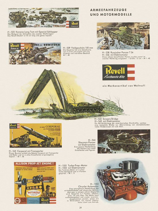 Revell Hobby Modelle Katalog 1964