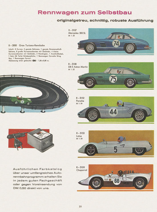 Revell Hobby Modelle und Autorennbahnen Katalog 1966