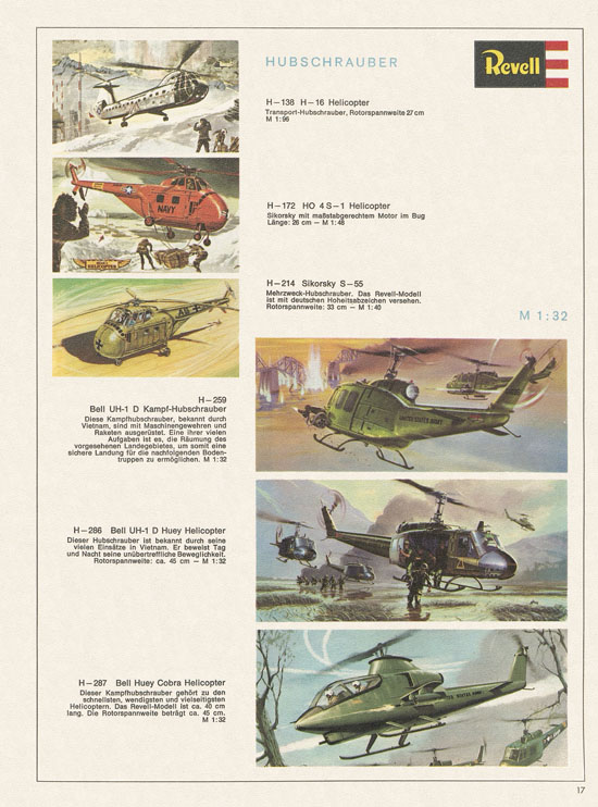 Revell Hobby Modelle Katalog 1968