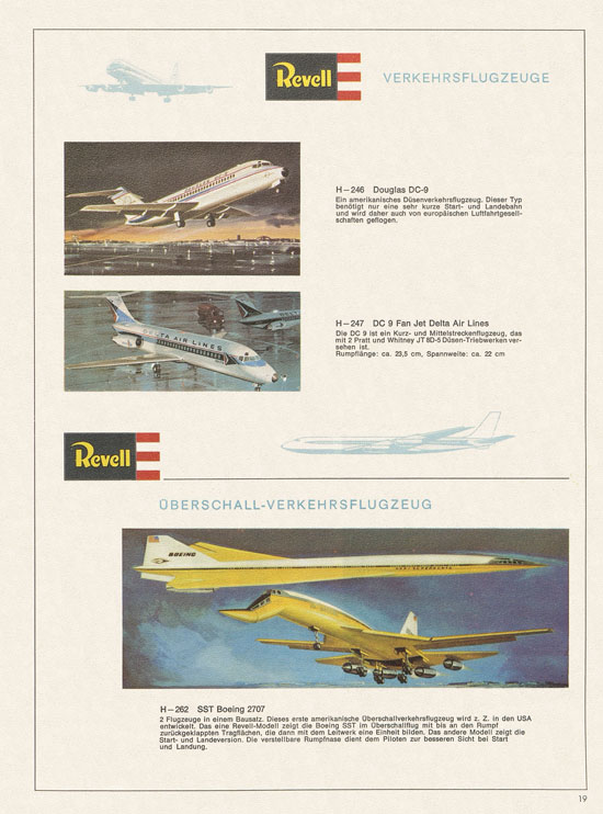 Revell Hobby Modelle Katalog 1968