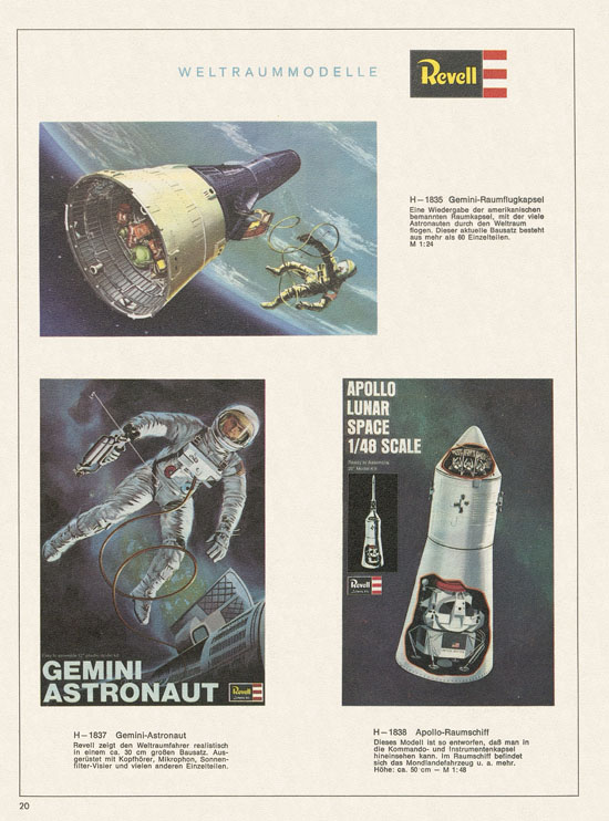 Revell Hobby Modelle Katalog 1968