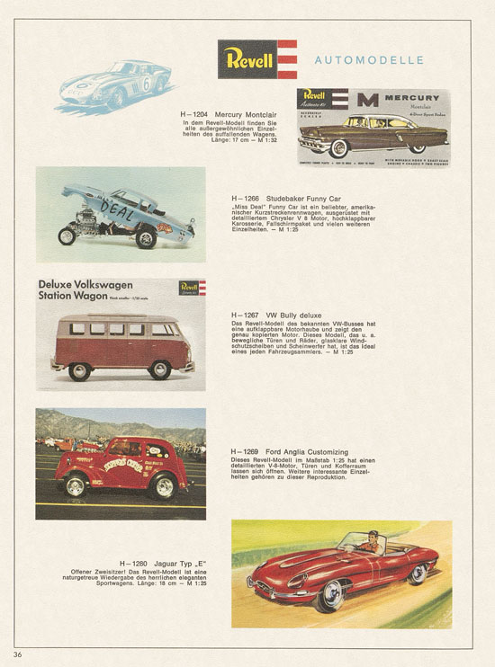 Revell Hobby Modelle Katalog 1968