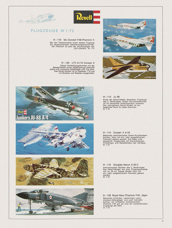 Revell Hobby Modelle Katalog 1969