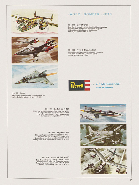 Revell Hobby Modelle Katalog 1969