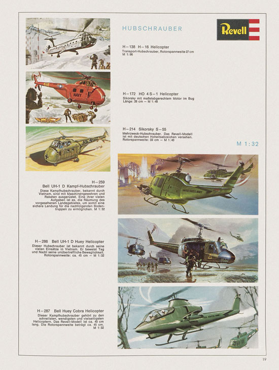 Revell Hobby Modelle Katalog 1969