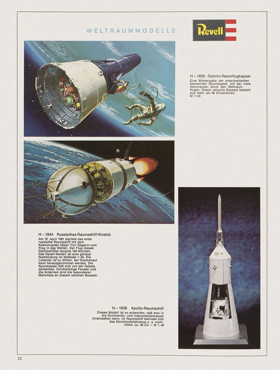 Revell Hobby Modelle Katalog 1969