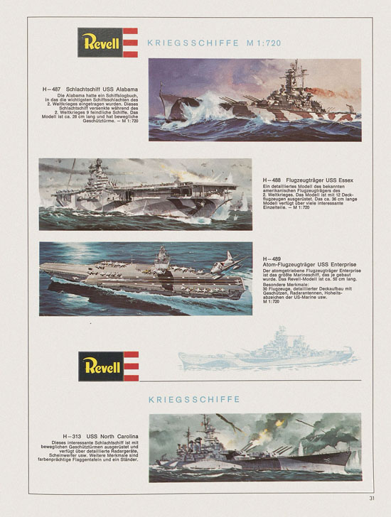 Revell Hobby Modelle Katalog 1969