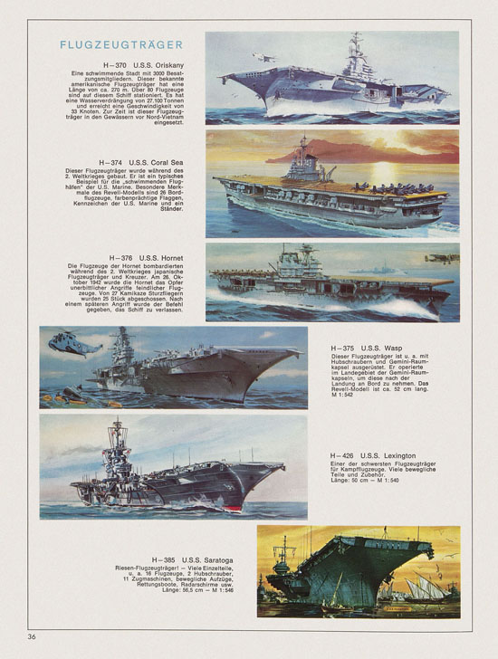 Revell Hobby Modelle Katalog 1969