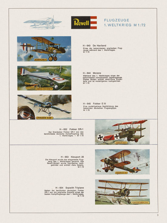 Revell Hobby Katalog 1970