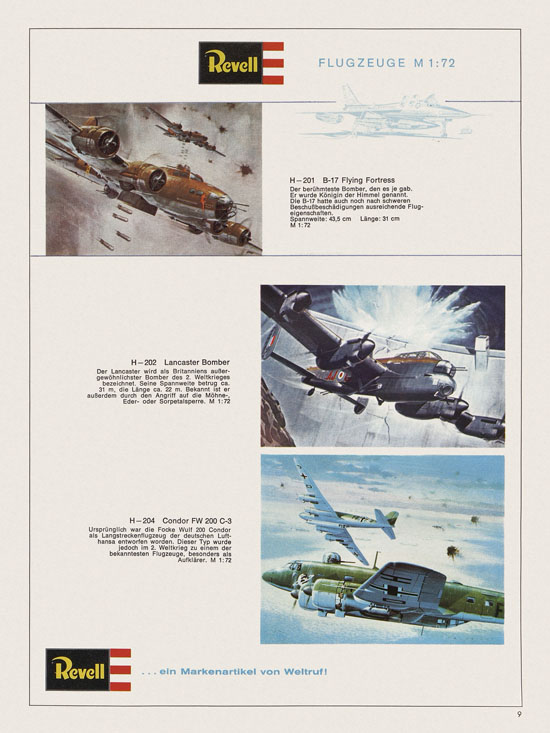 Revell Hobby Katalog 1970