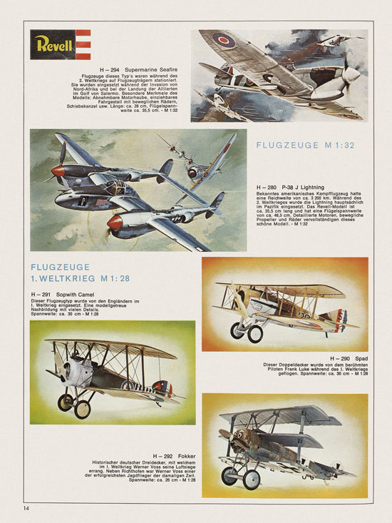 Revell Hobby Katalog 1970