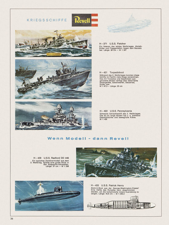 Revell Hobby Katalog 1970