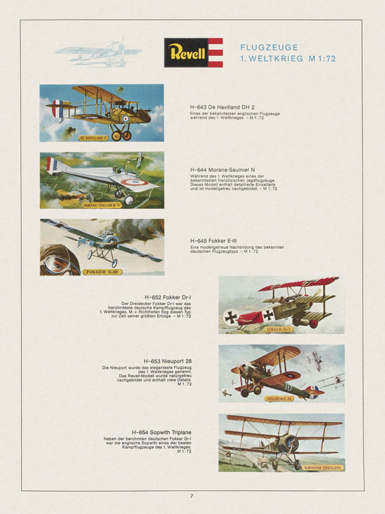 Revell Hobby Katalog 1972-1973