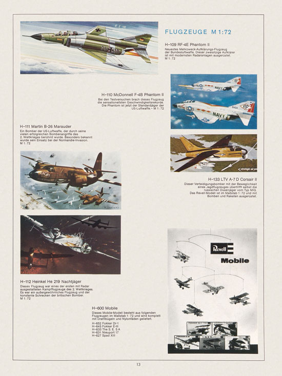 Revell Hobby Katalog 1972-1973