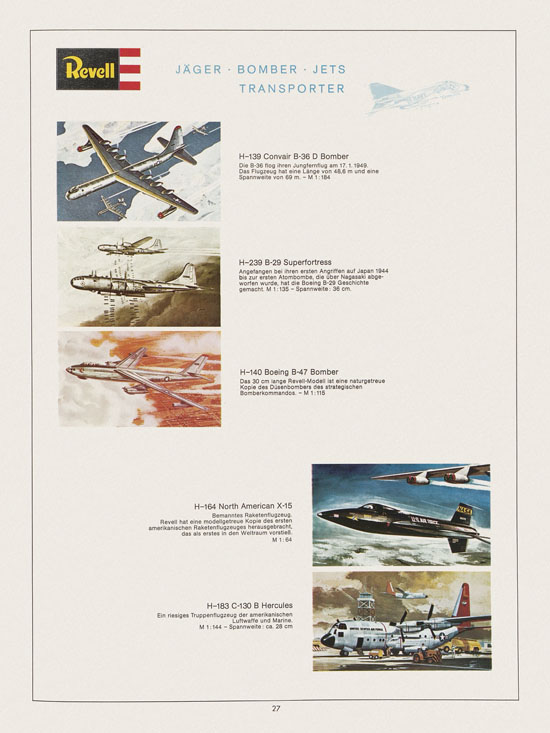 Revell Hobby Katalog 1972-1973