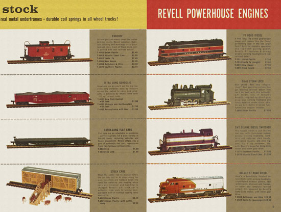 Revell H0 electric trains catalog 1958-1959