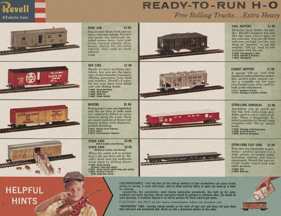 Revell H0 electric train catalog 1959-1960