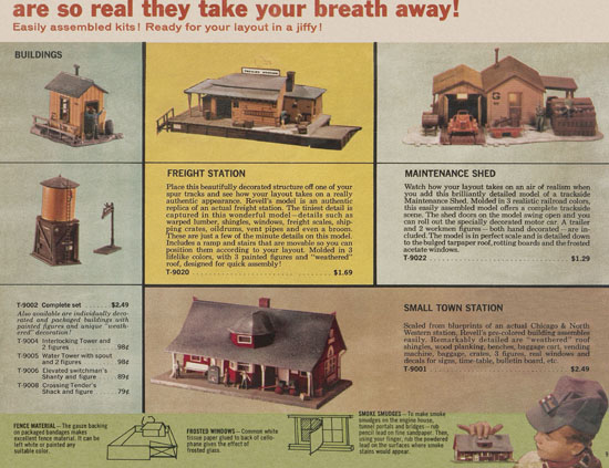 Revell H0 electric train catalog 1959-1960