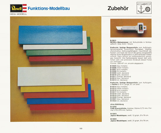 Revell Katalog Funktionsmodellbau 1978-1979