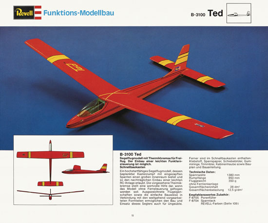 Revell Katalog Funktionsmodellbau 1978-1979