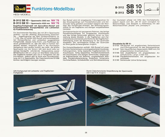 Revell Katalog Funktionsmodellbau 1978-1979