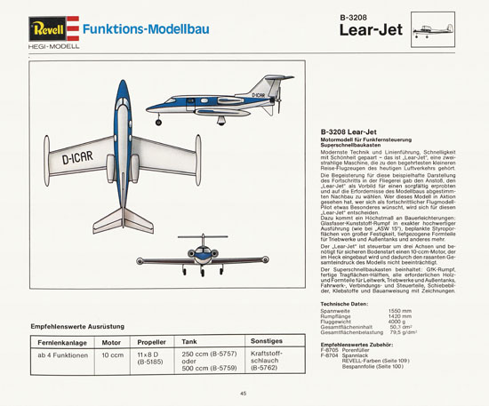 Revell Katalog Funktionsmodellbau 1978-1979