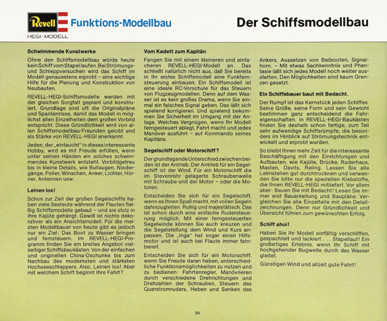 Revell Katalog Funktionsmodellbau 1978-1979