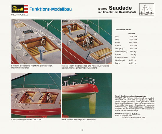 Revell Katalog Funktionsmodellbau 1978-1979