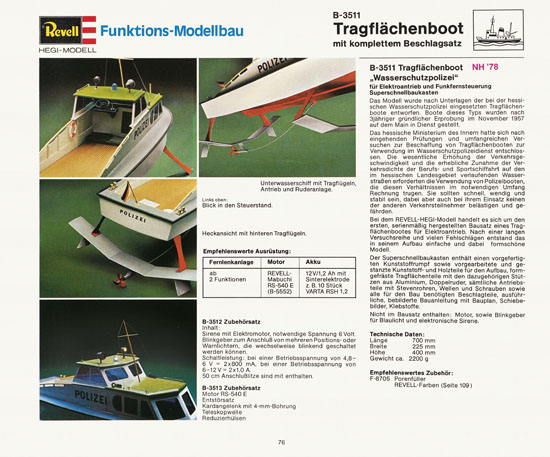 Revell Katalog Funktionsmodellbau 1978-1979