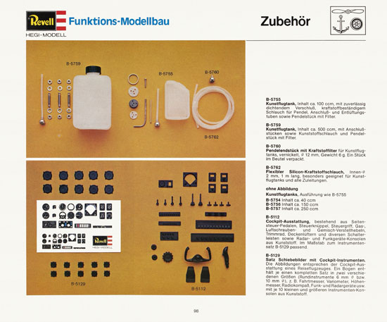 Revell Katalog Funktionsmodellbau 1978-1979