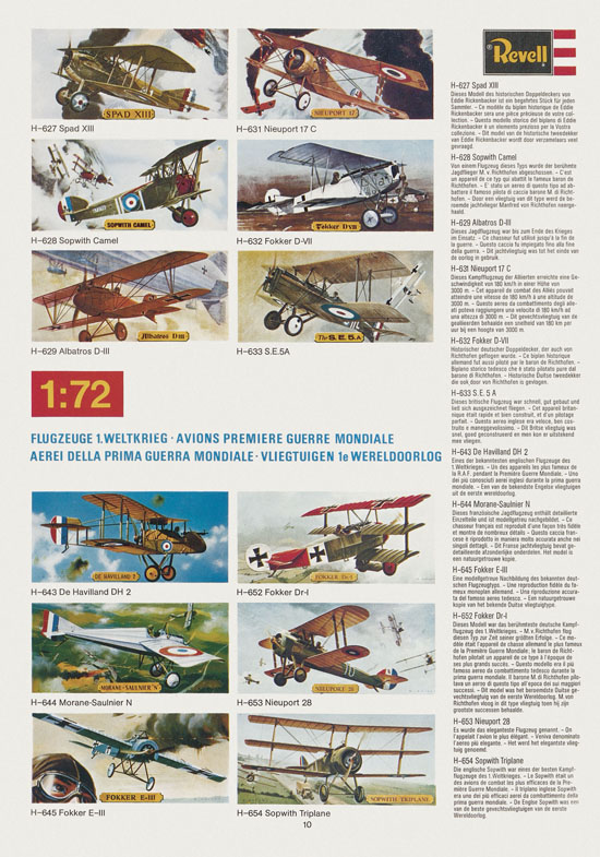 Revell Hobby Katalog 1975