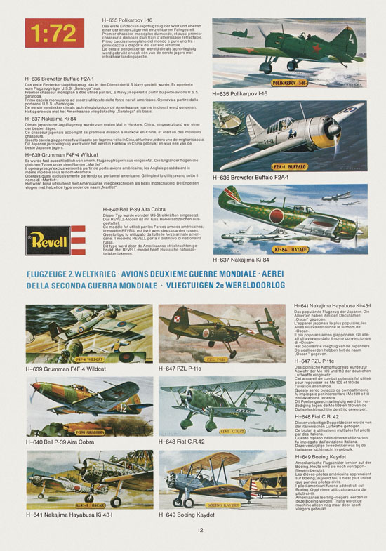 Seite 12 Revell Hobby Katalog 1975